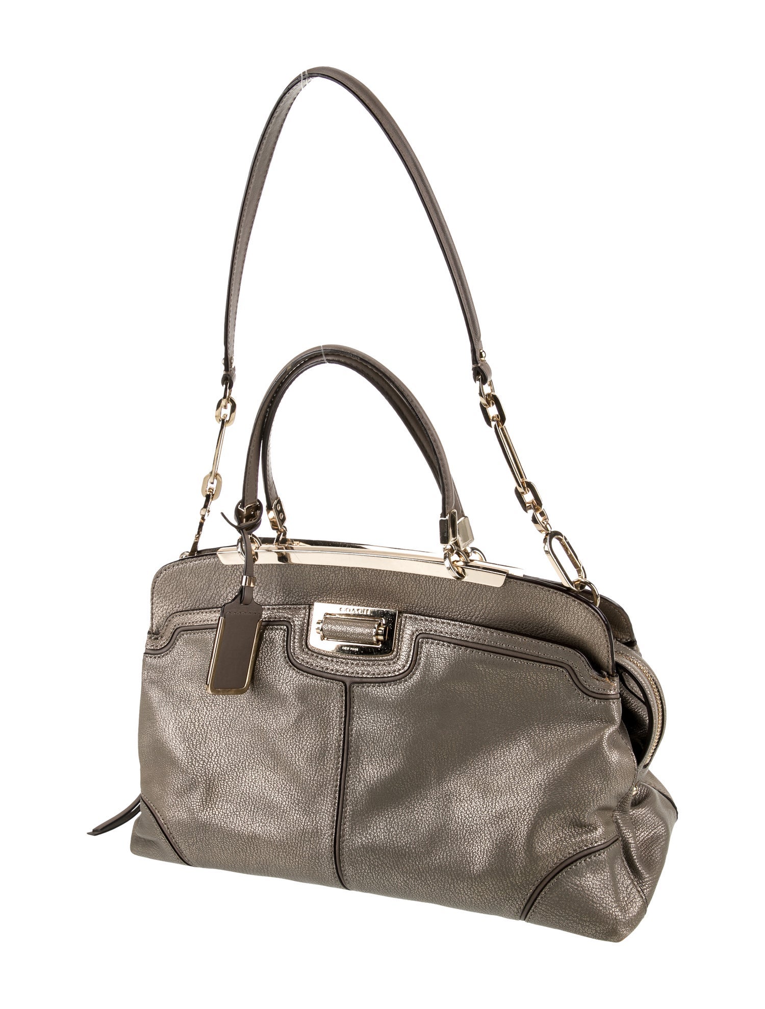 Coach Leather Top Handle Bag