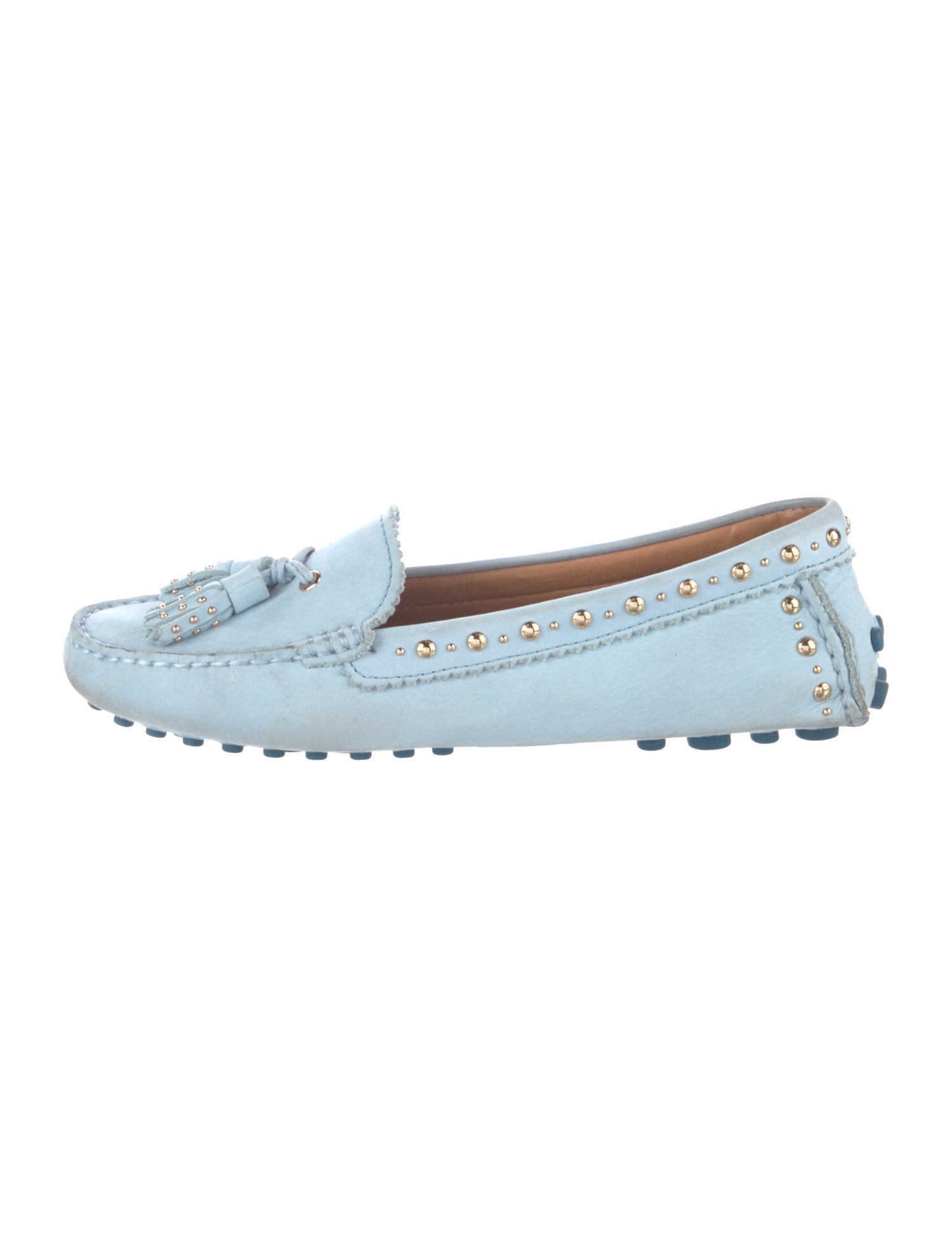 Coach Leather Tassel Accents Loafers