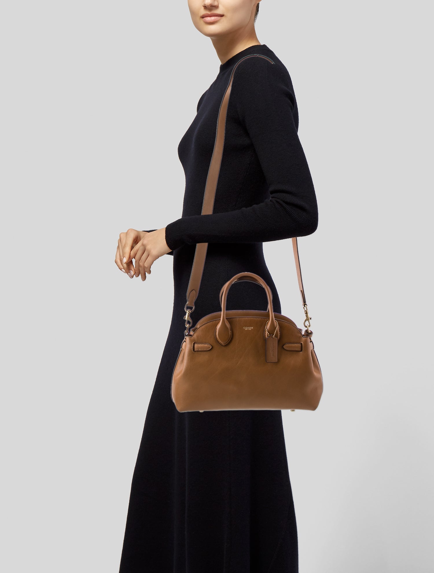 Coach Leather Top Handle Bag