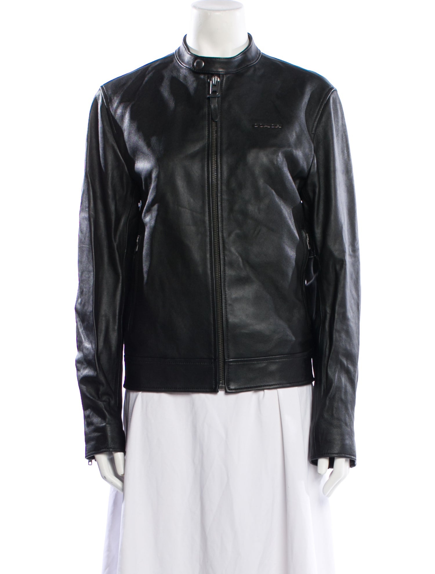 Coach Leather Bomber Jacket w/ Tags