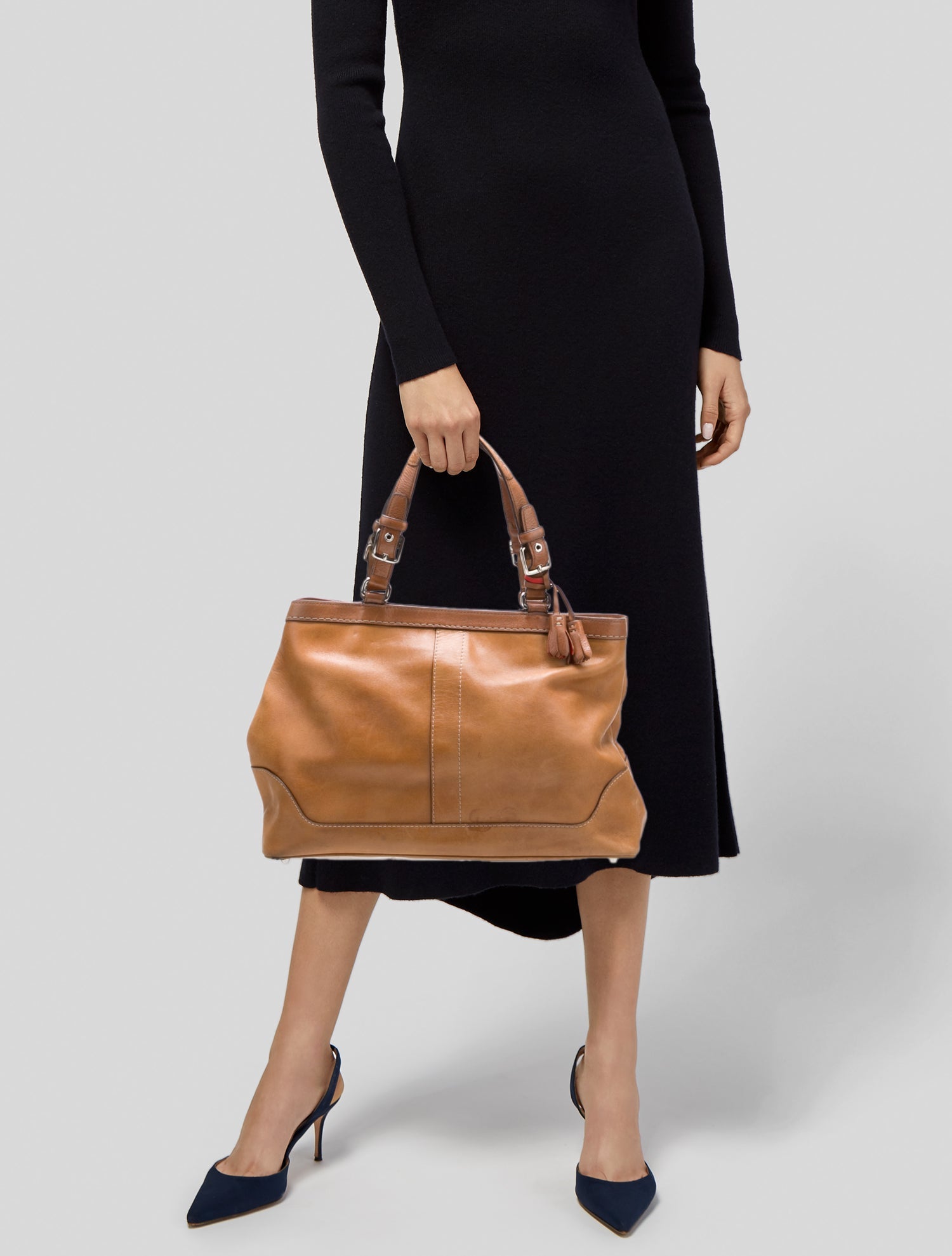 Coach Leather Top Handle Bag