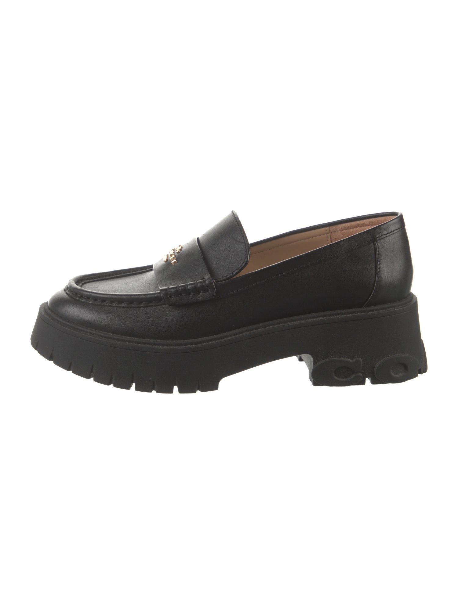 Coach Horsebit Accent Leather Loafers