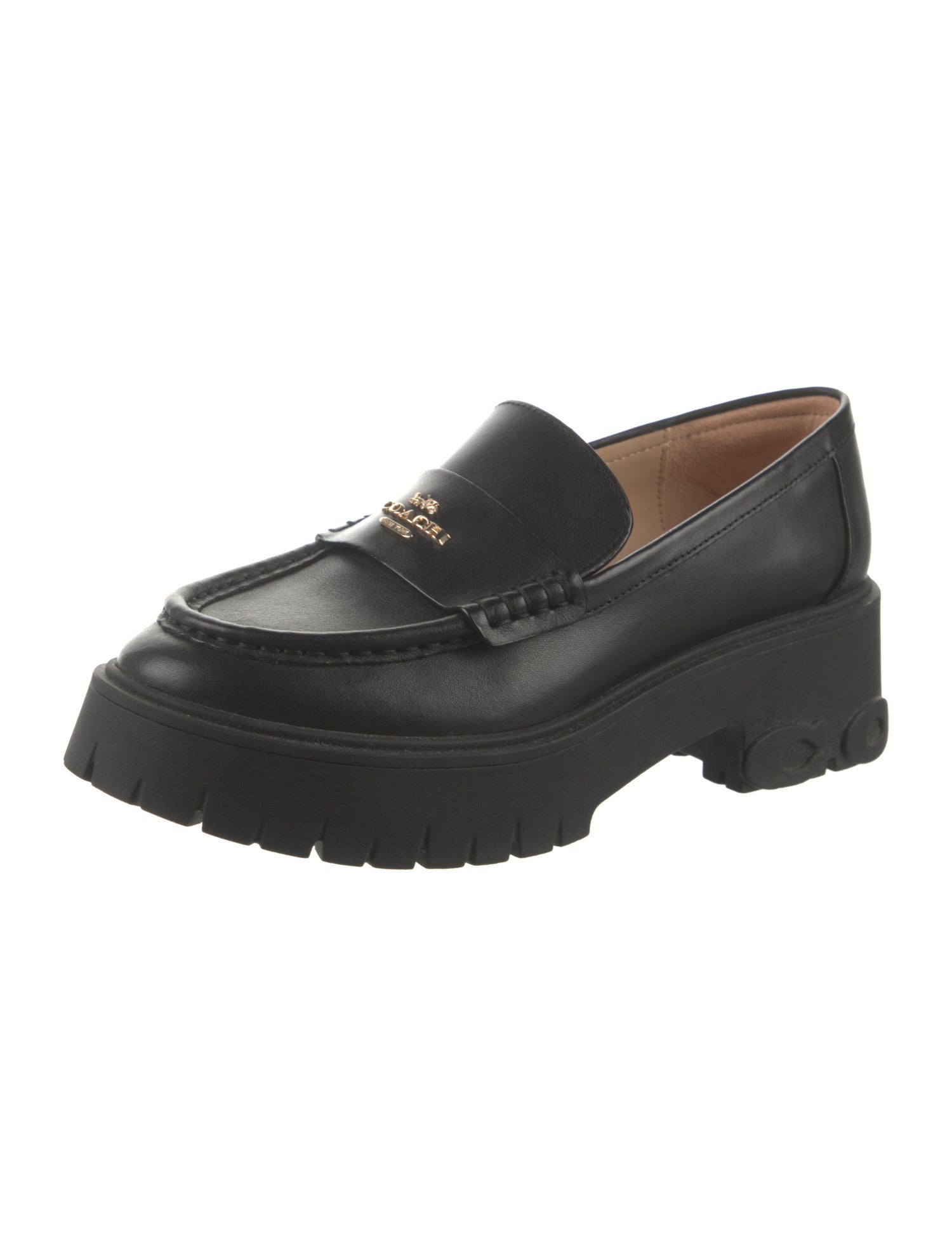 Coach Horsebit Accent Leather Loafers