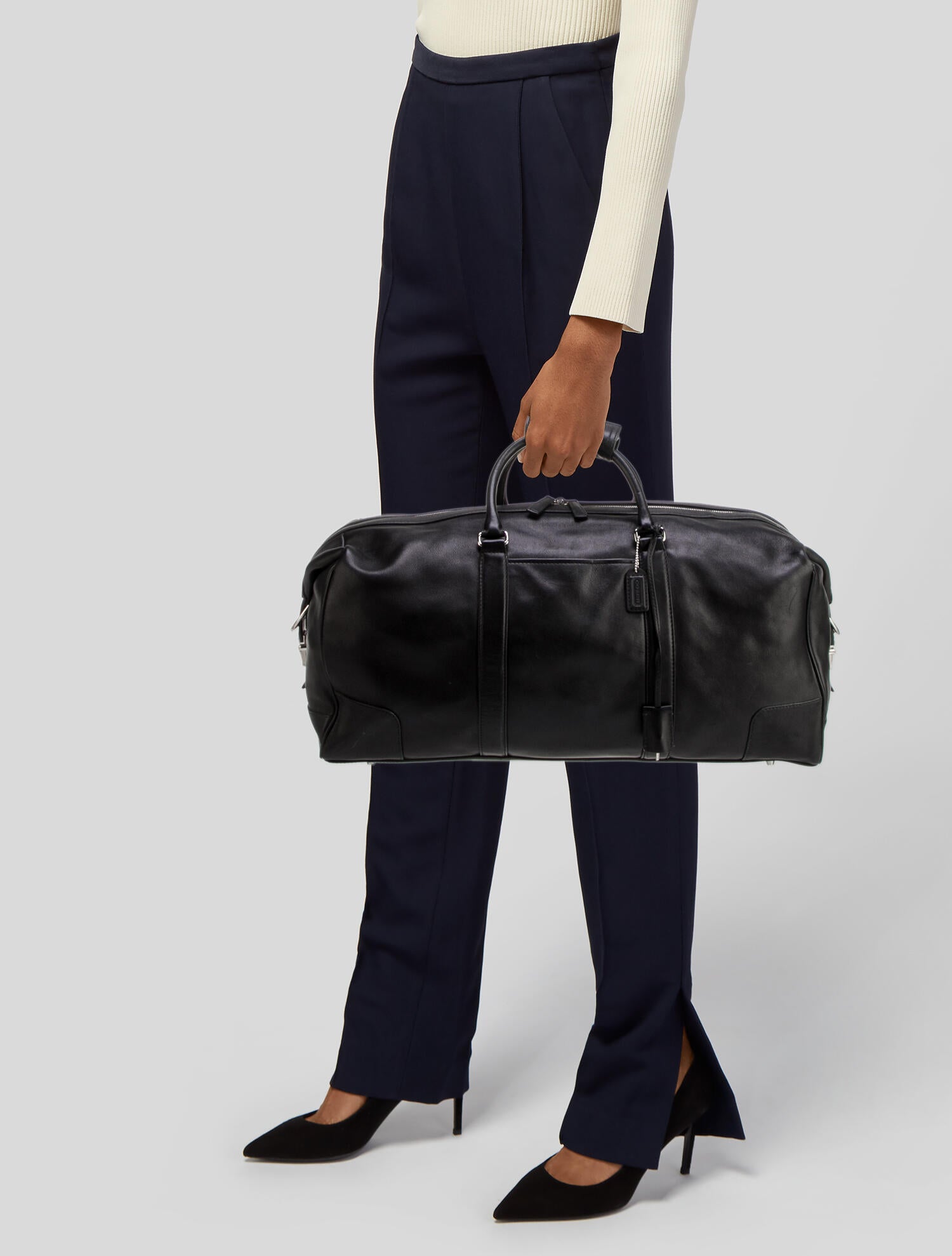 Coach Leather Weekender Bag