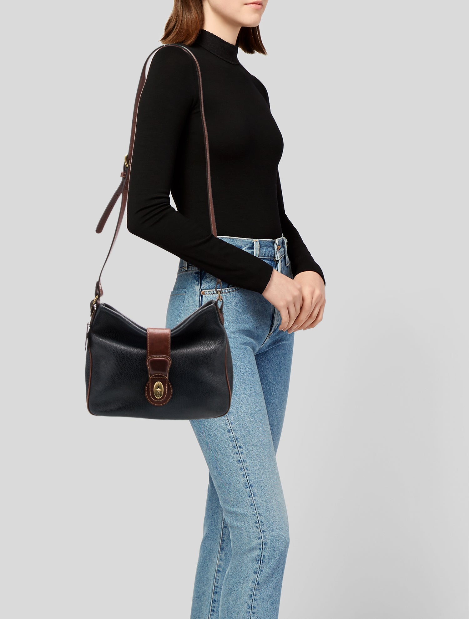 Coach Rogue 25 Tea Rose Appliqué Leather Bag - Black