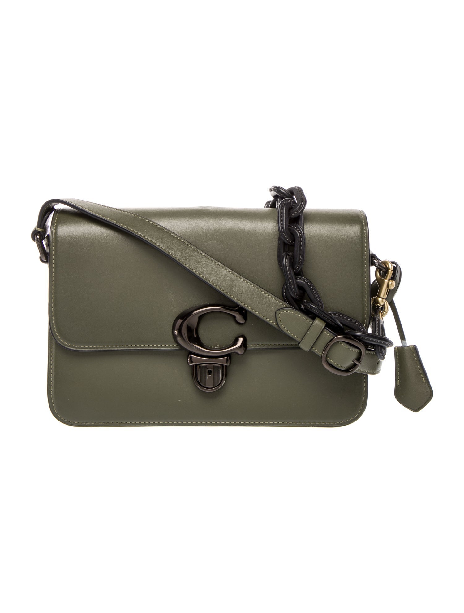 バッグ Coach Leather Shoulder Bag Coach Leather Shoulder Bag - Green Shoulder Bags, Handbags
