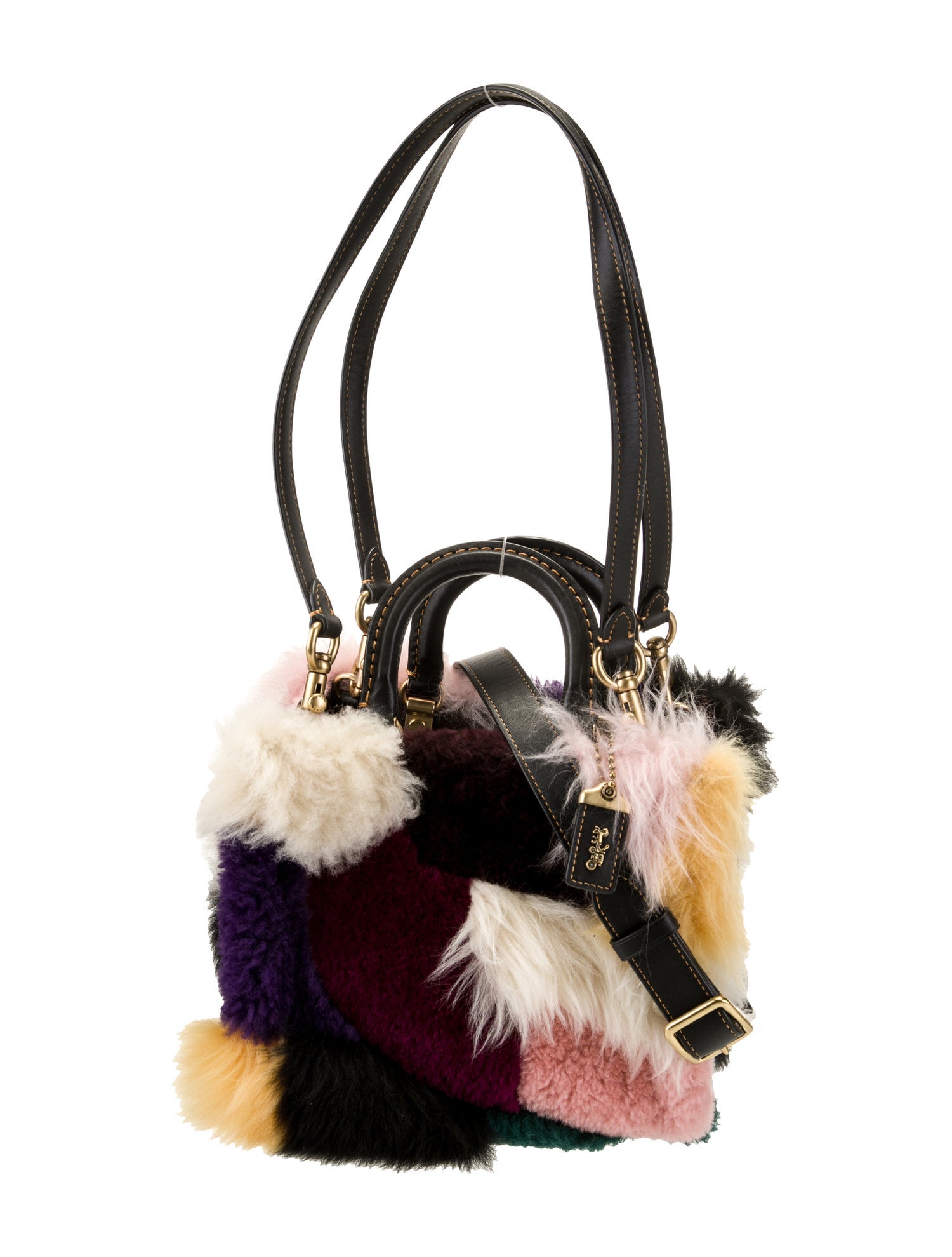 Coach Faux Fur Top Handle Bag w/ Tags