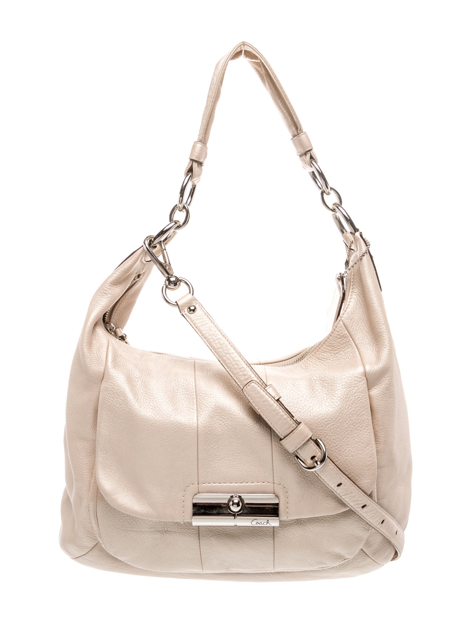 Coach Embossed Leather Top Handle Bag