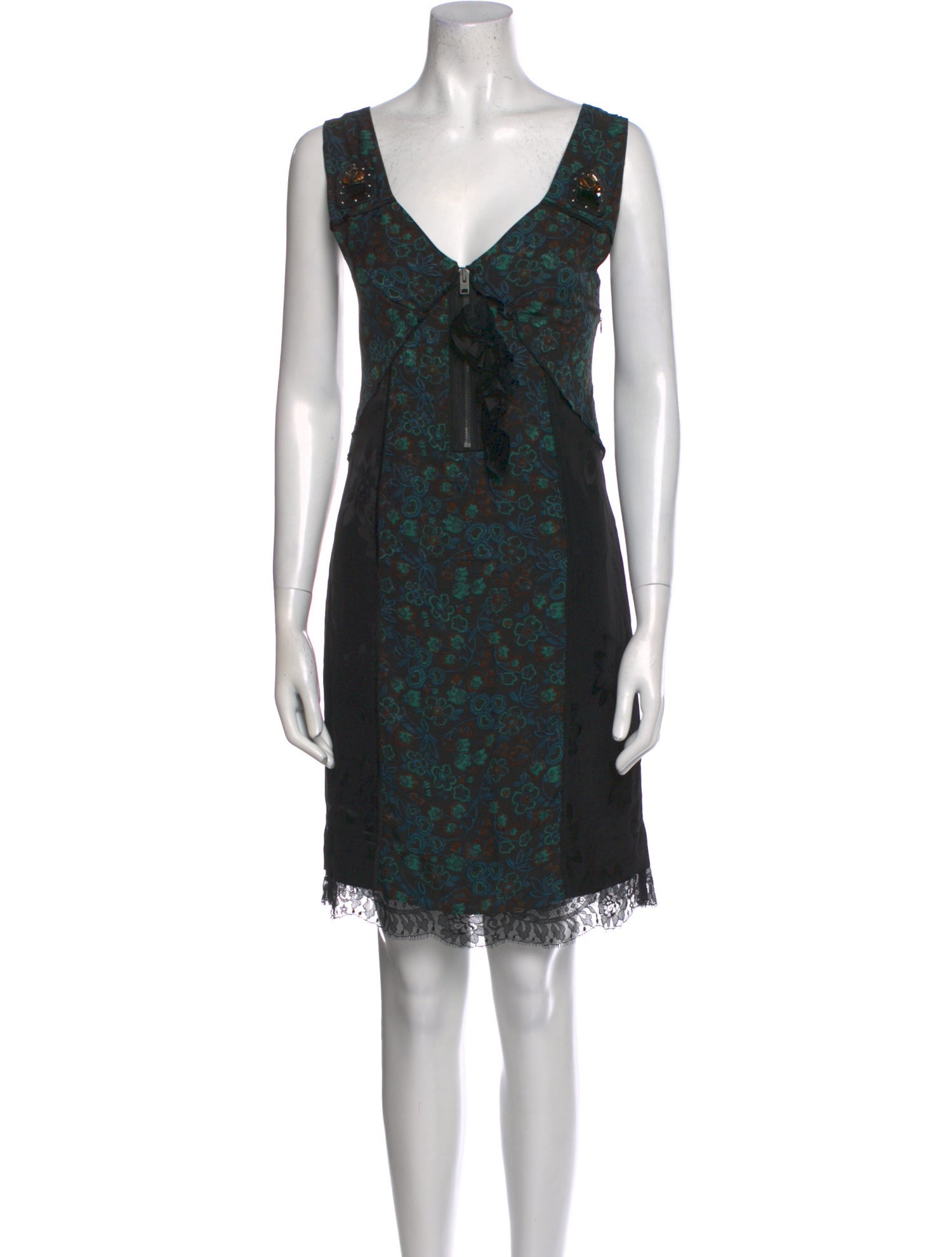 Coach Lace Pattern Knee-Length Dress