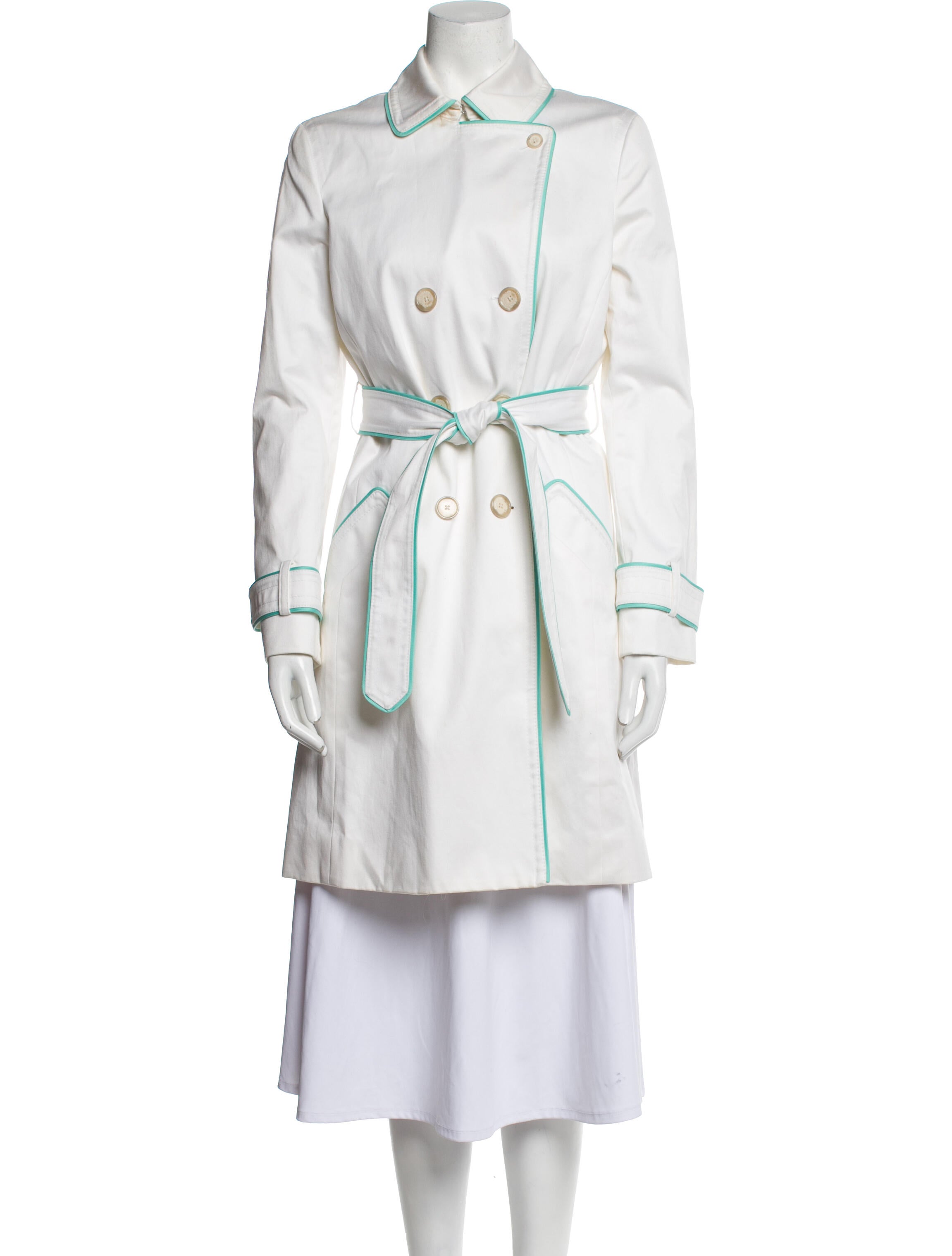 Coach Striped Trench Coat