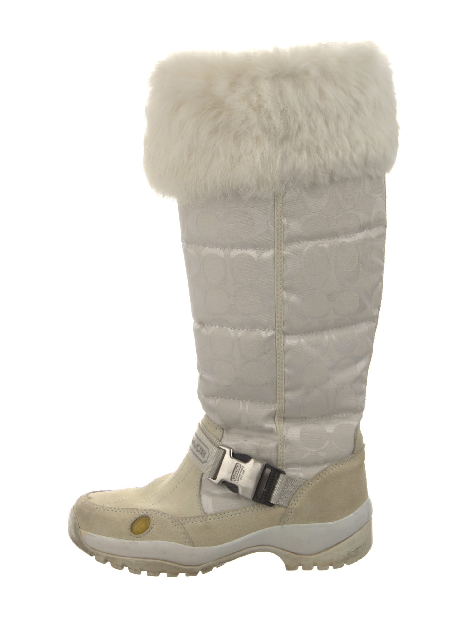 Coach Fur Trim Boots