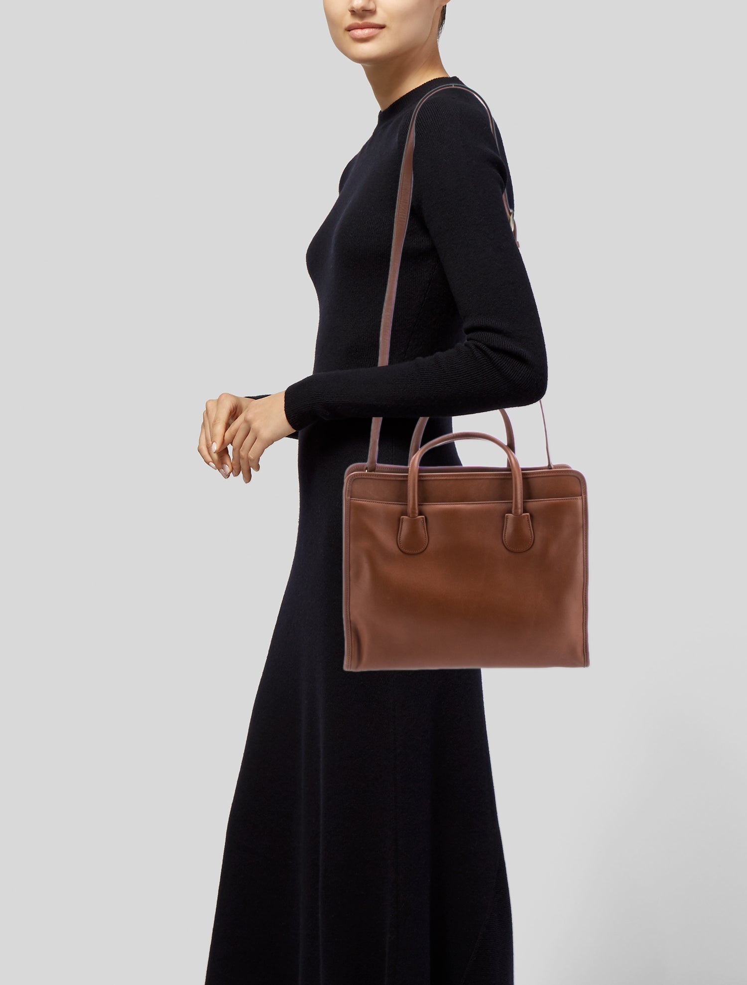 Coach Leather Top Handle Bag