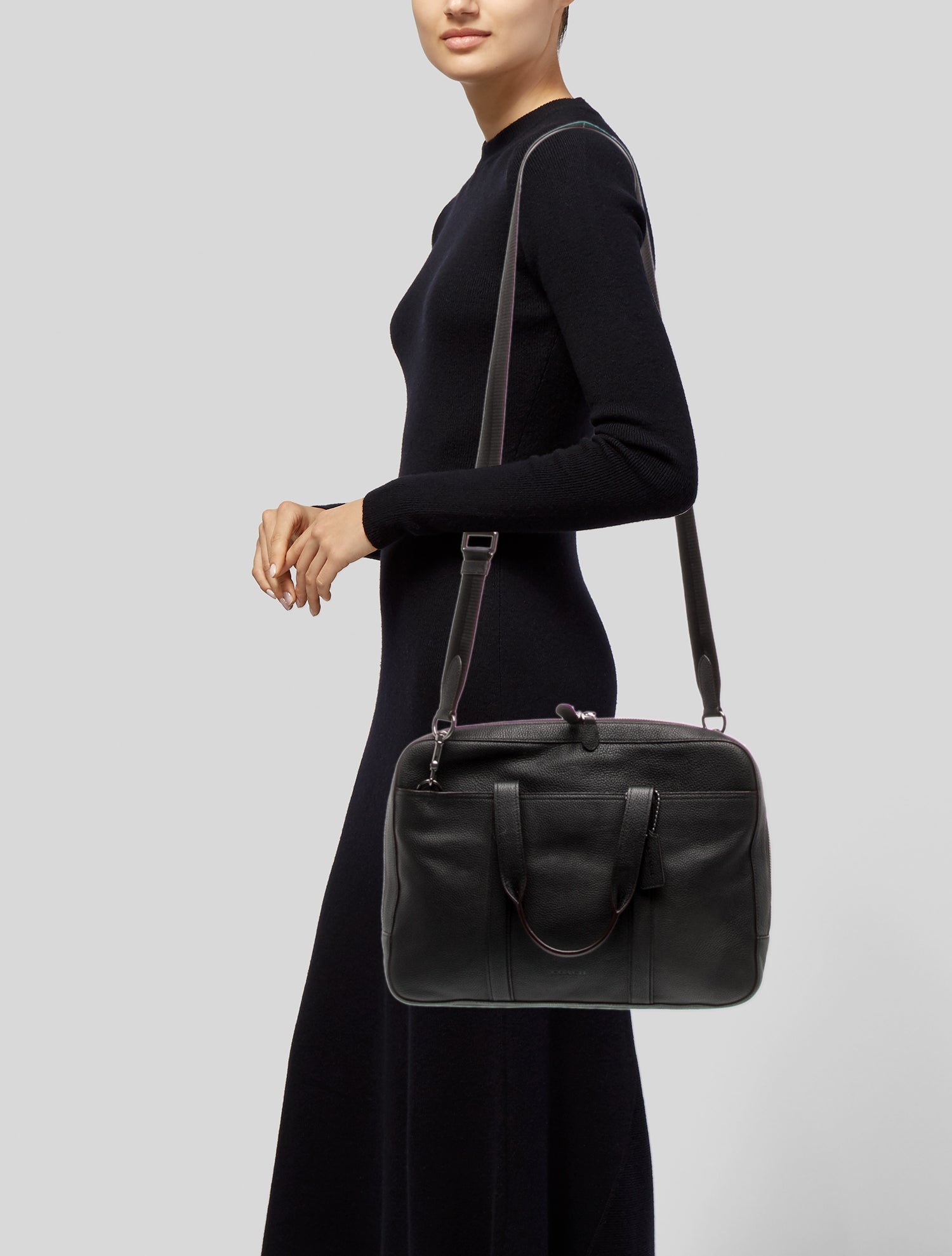 Coach Leather Weekender Bag