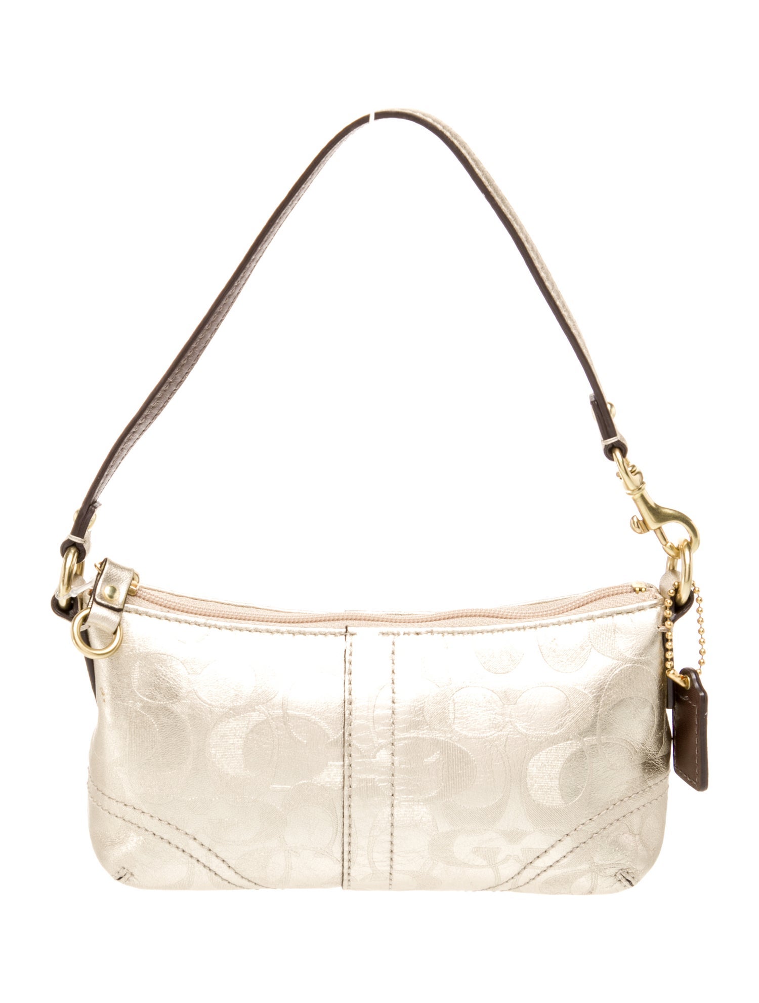 Coach Embossed Leather Top Handle Bag