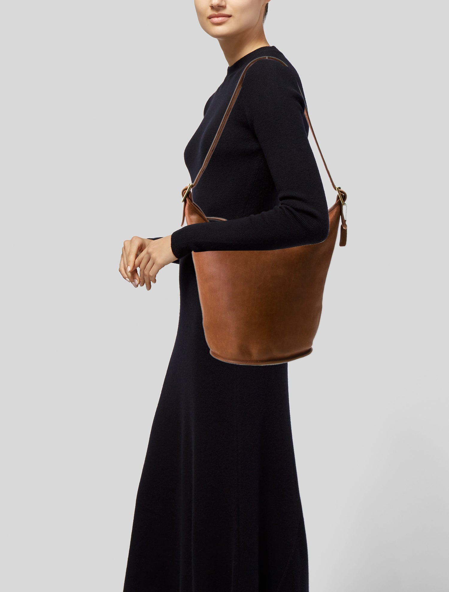 Coach Leather Bucket Bag