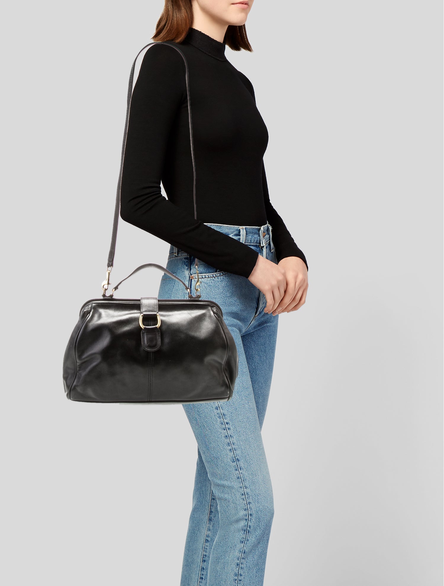 Coach Leather Top Handle Bag