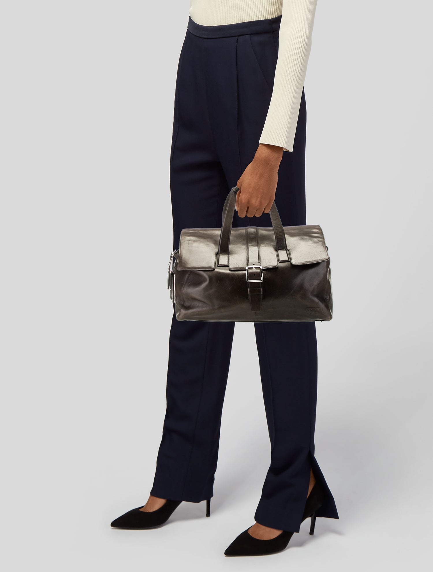 Coach Leather Weekender Bag