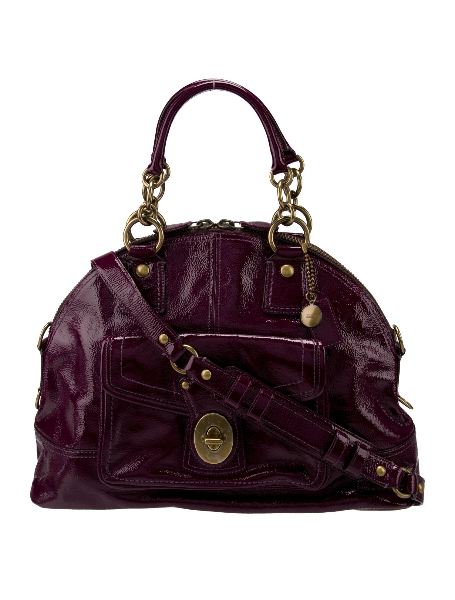 Coach Patent Leather Top Handle Bag