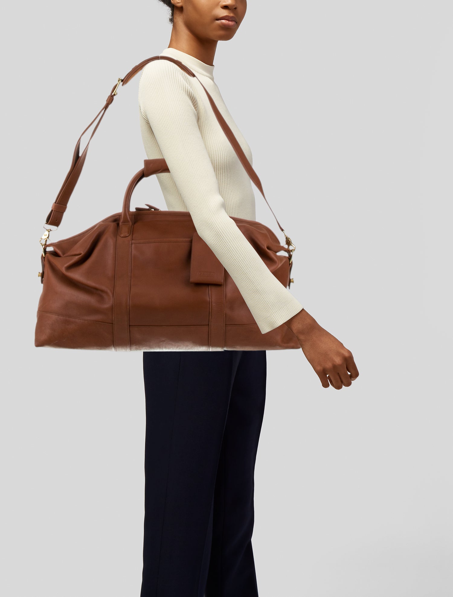 Coach Leather Weekender Bag