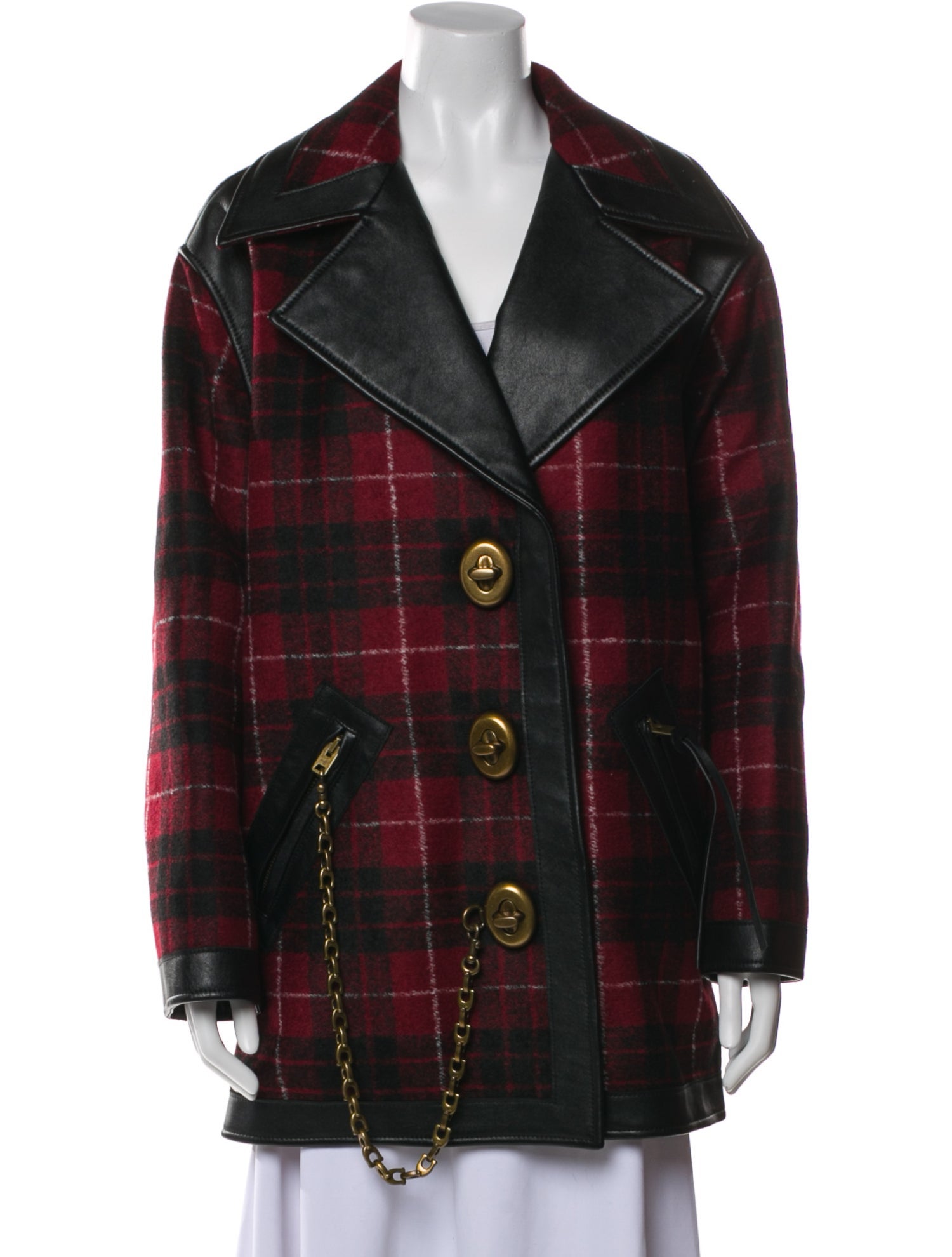 Coach Plaid Print Coat w/ Tags