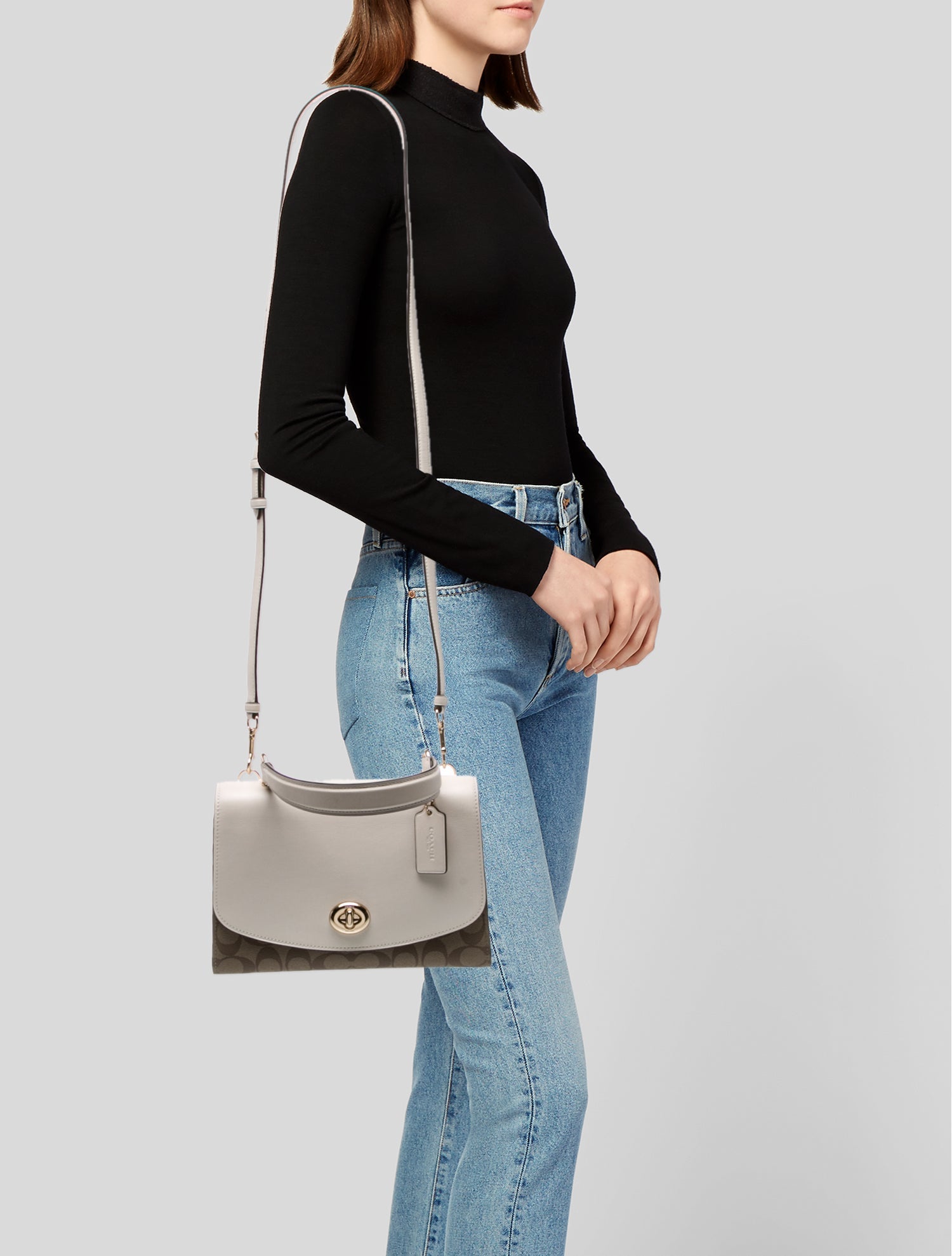 Coach Leather Top Handle Bag