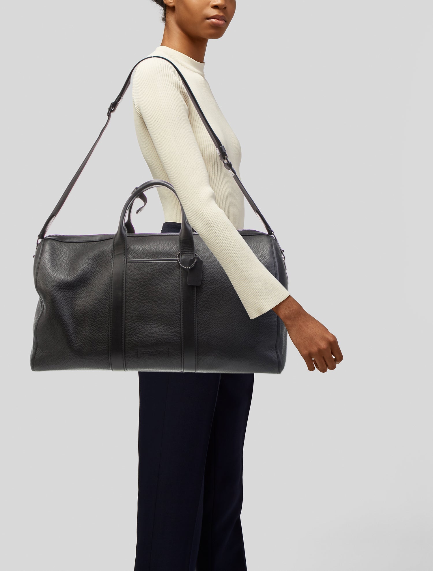 Coach Leather Weekender Bag