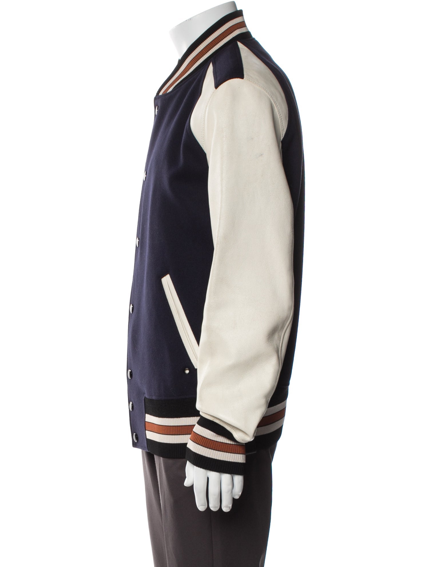 Coach Wool Striped Varsity Jacket