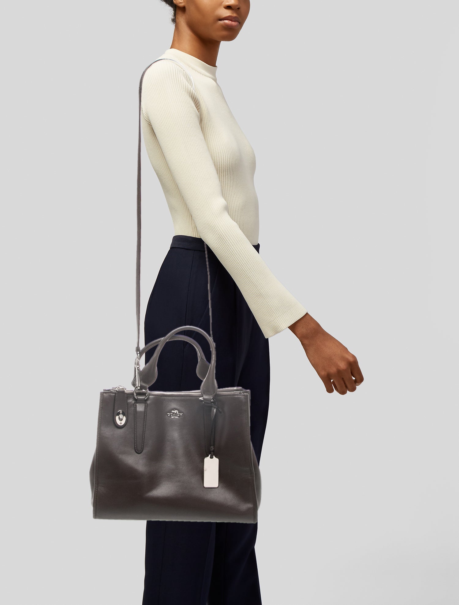 Coach Leather Top Handle Bag