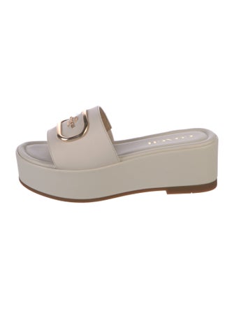 Coach Leather Slides