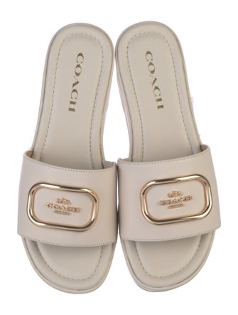 Coach Leather Slides