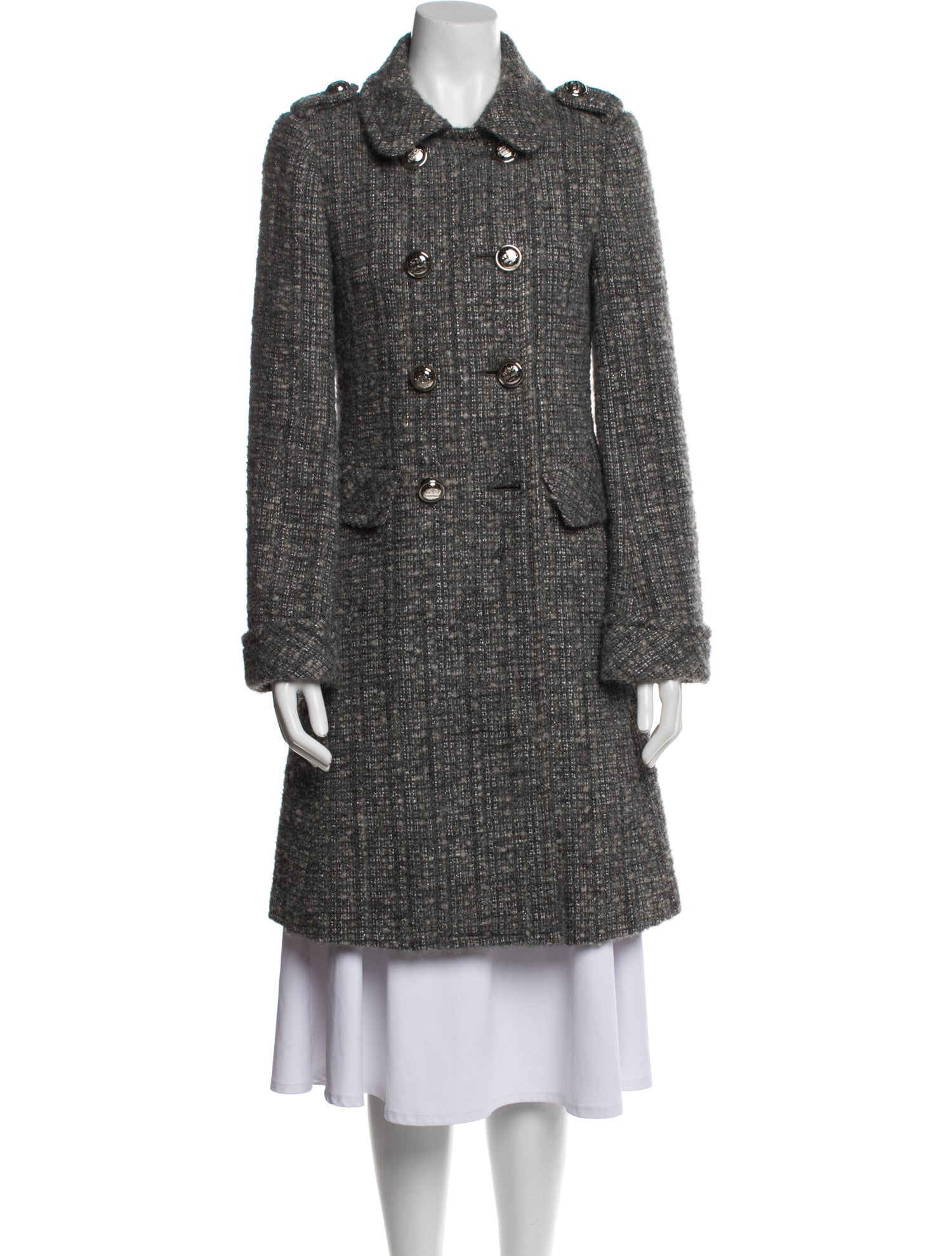 Coach Wool Tweed Pattern Coat