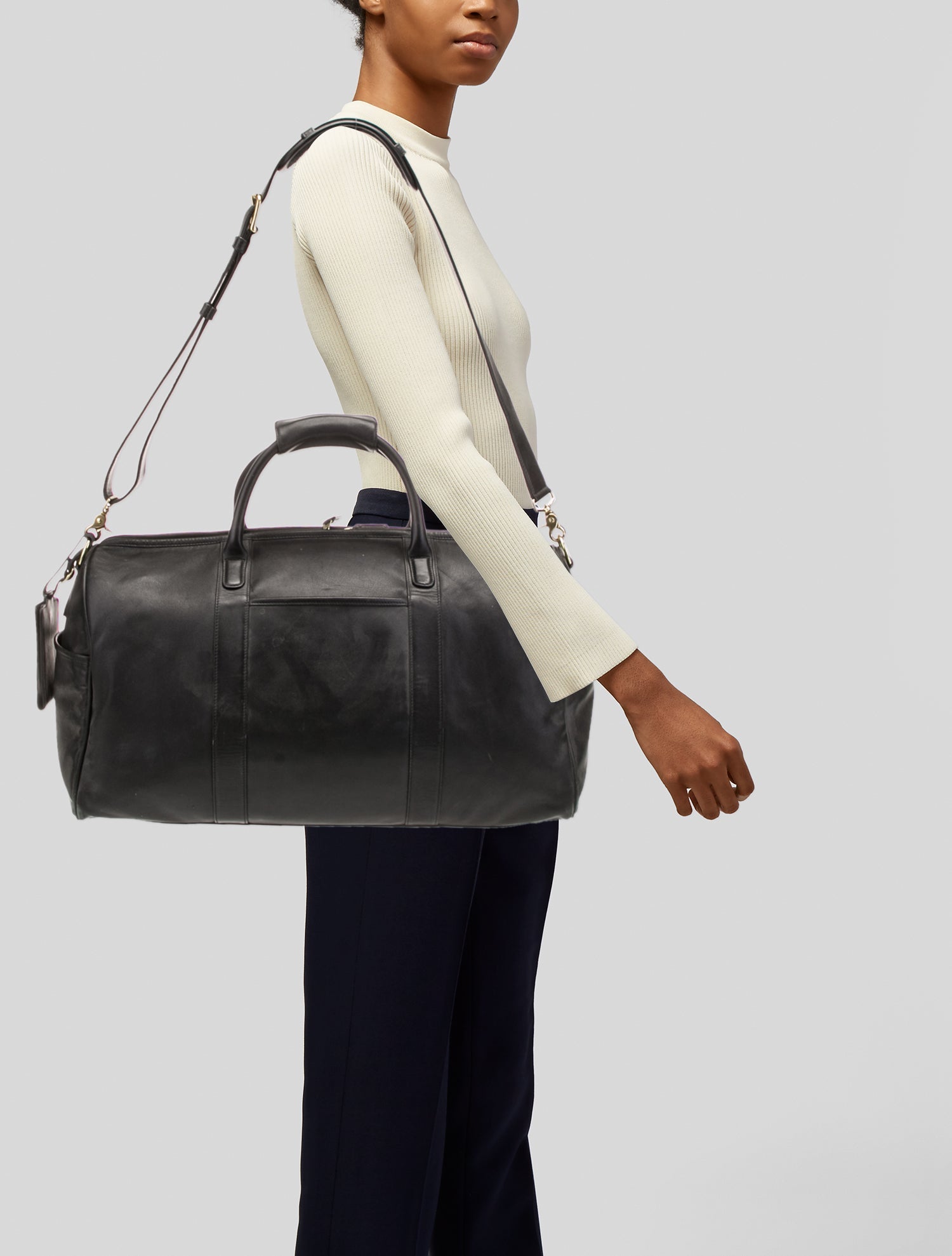 Coach Leather Weekender Bag