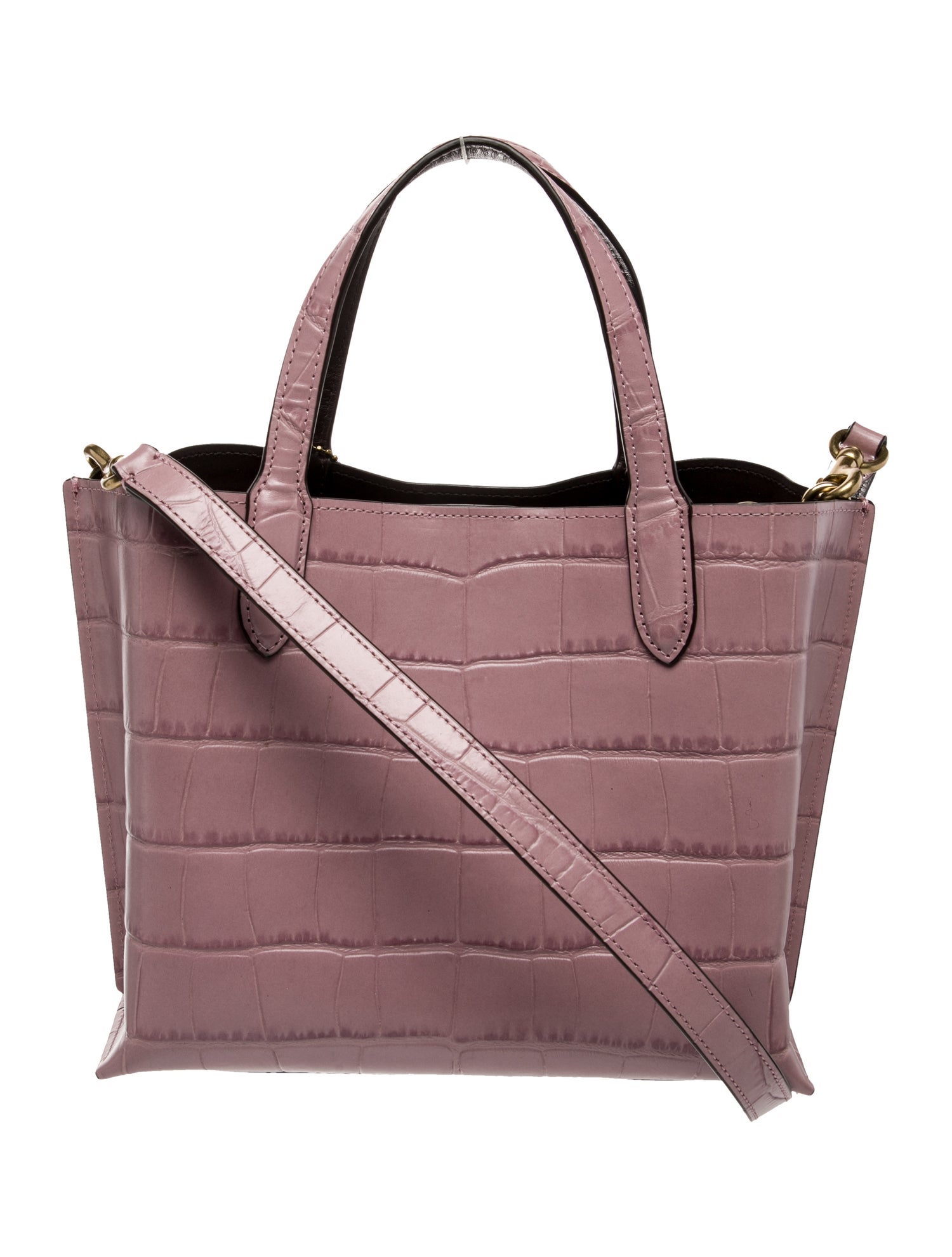 Coach Embossed Leather Top Handle Bag