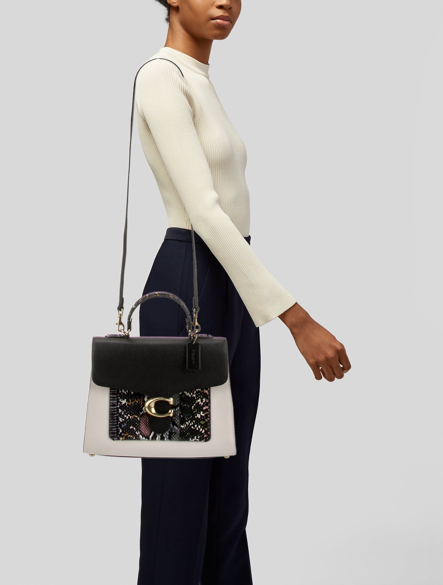 Coach Leather Top Handle Bag