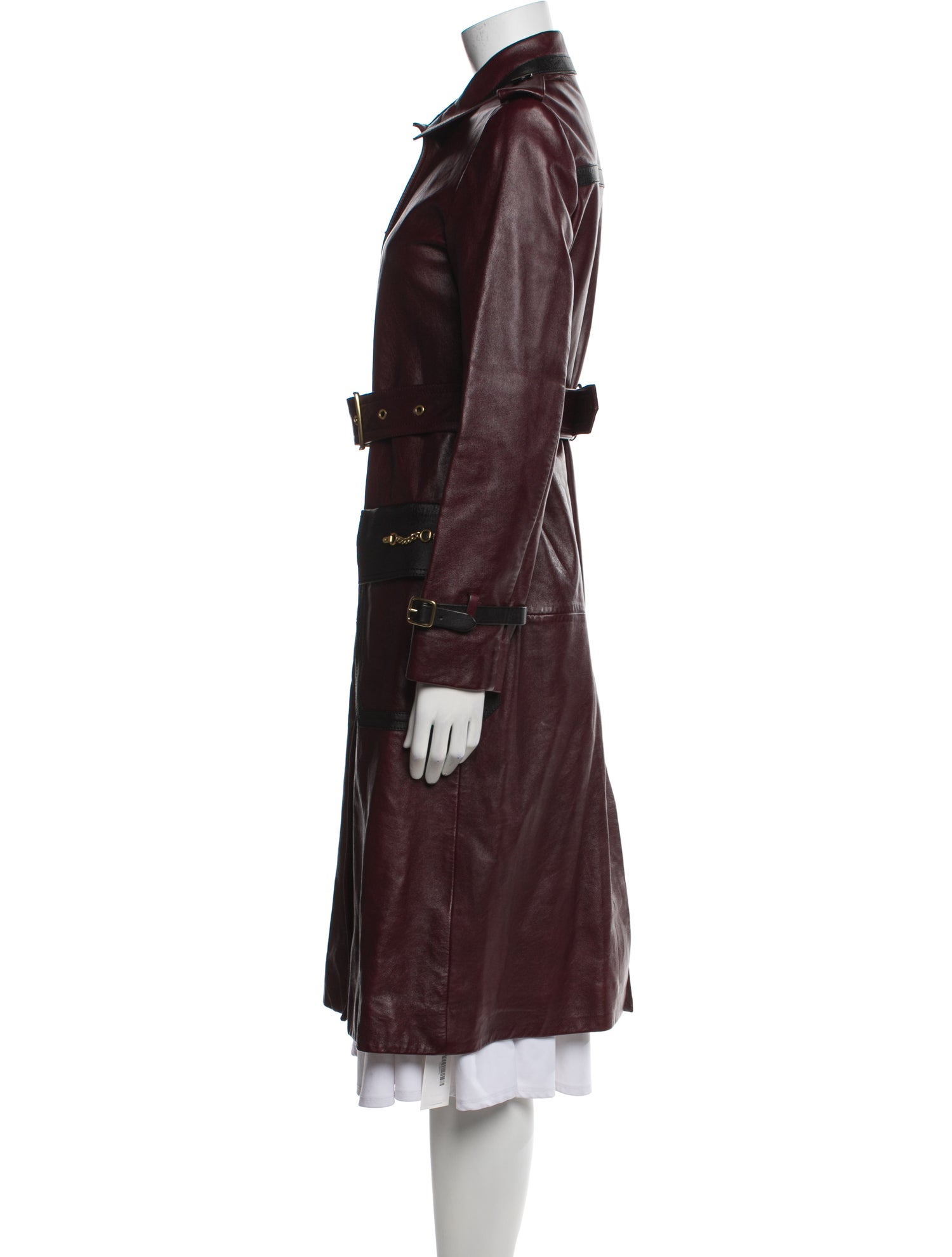 Coach Leather Trench Coat