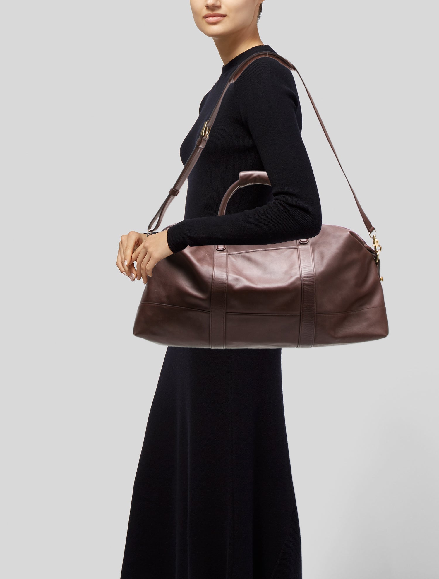 Coach Leather Weekender Bag