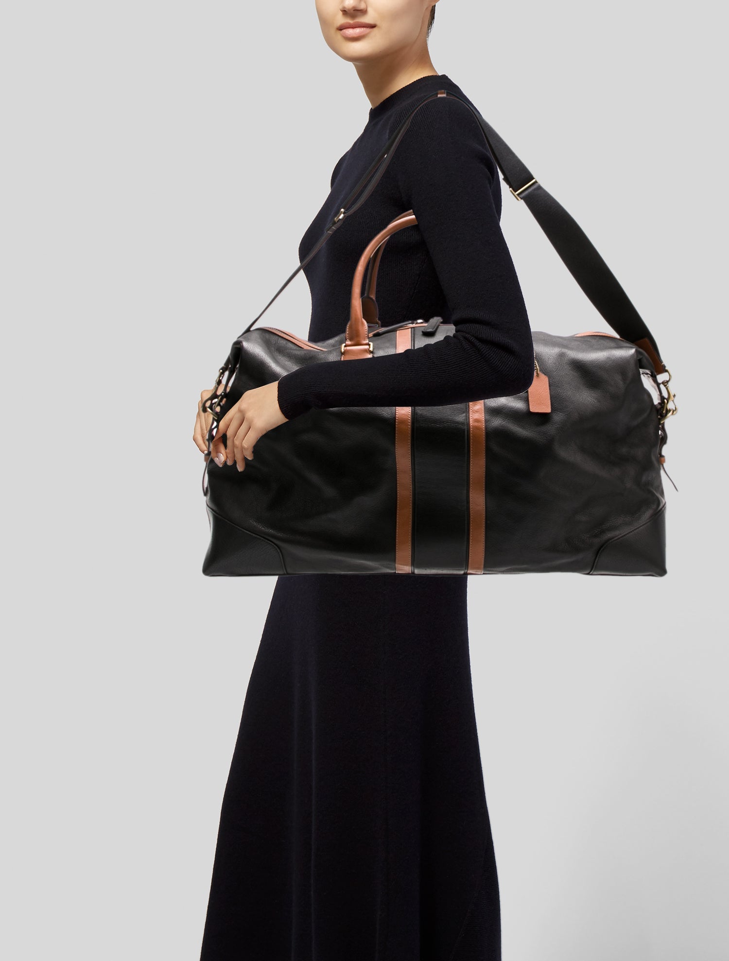 Coach Leather Weekender Bag