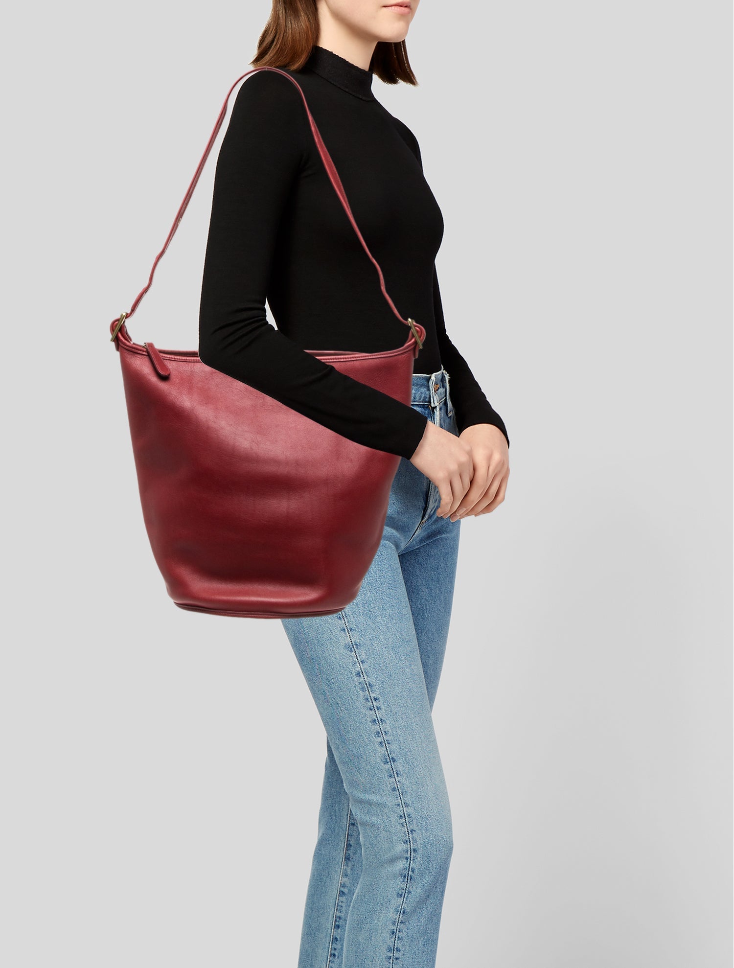 Coach Leather Bucket Bag