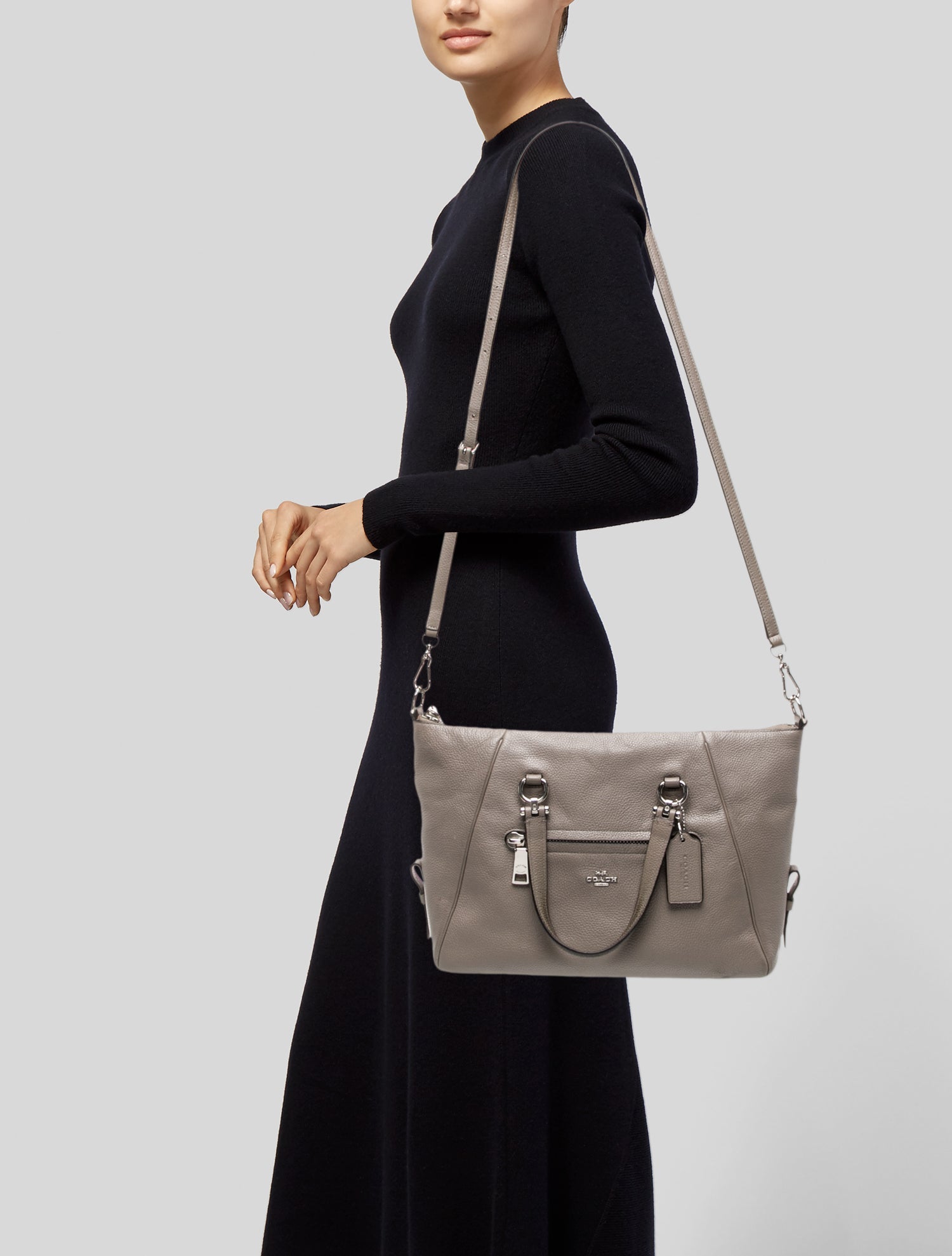 Coach Leather Top Handle Bag