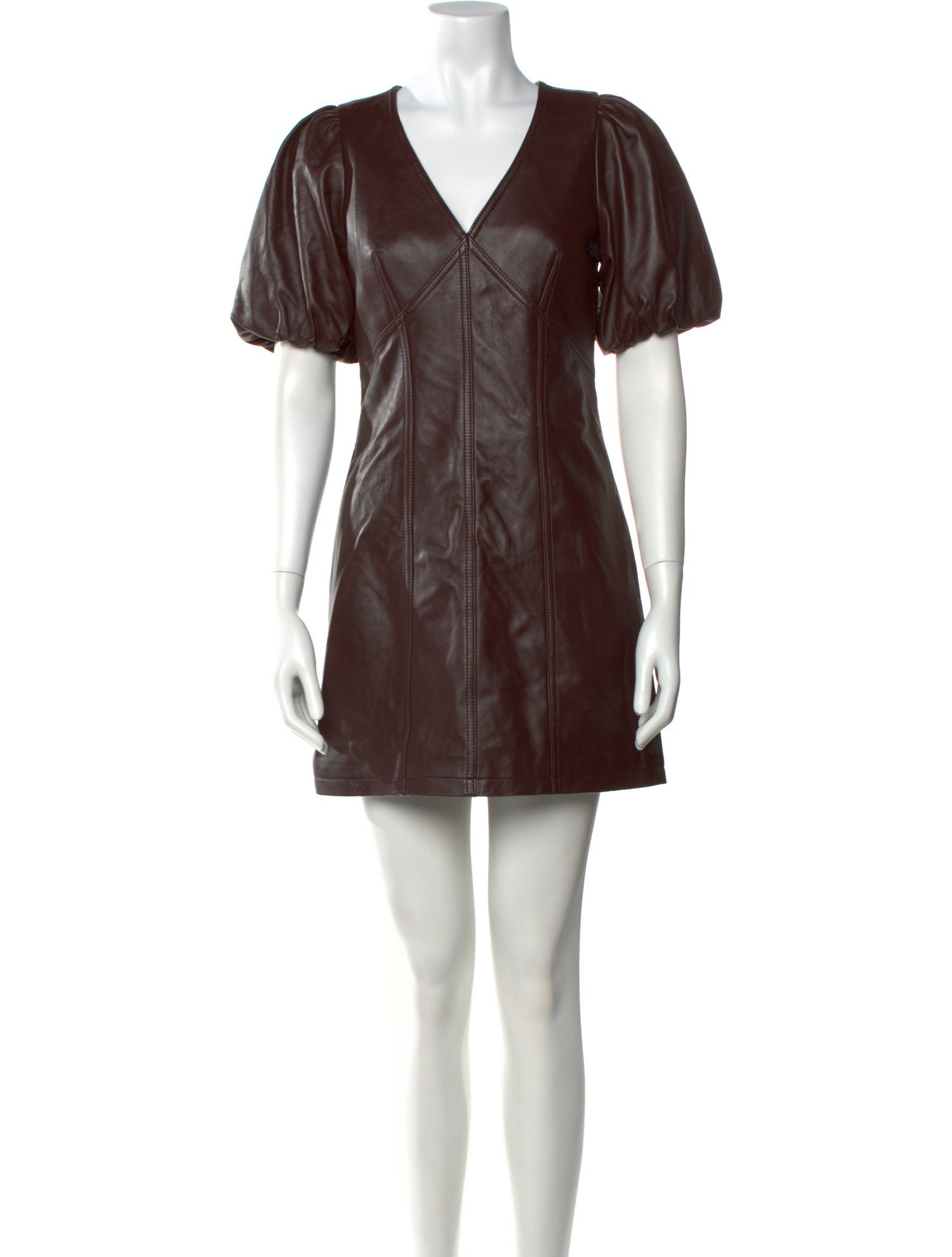 Coach Lamb Leather Mini Dress