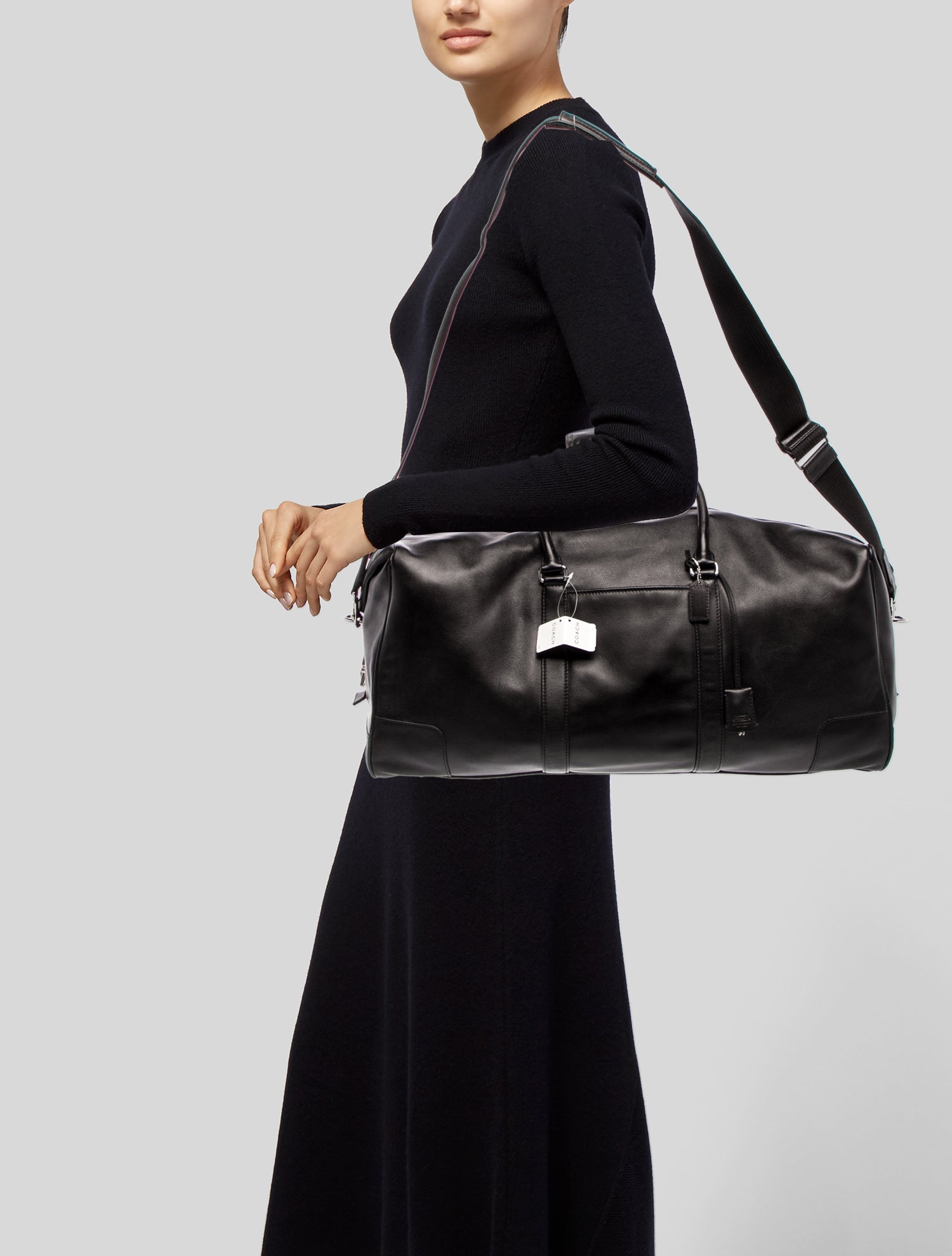 Coach Leather Weekender Bag