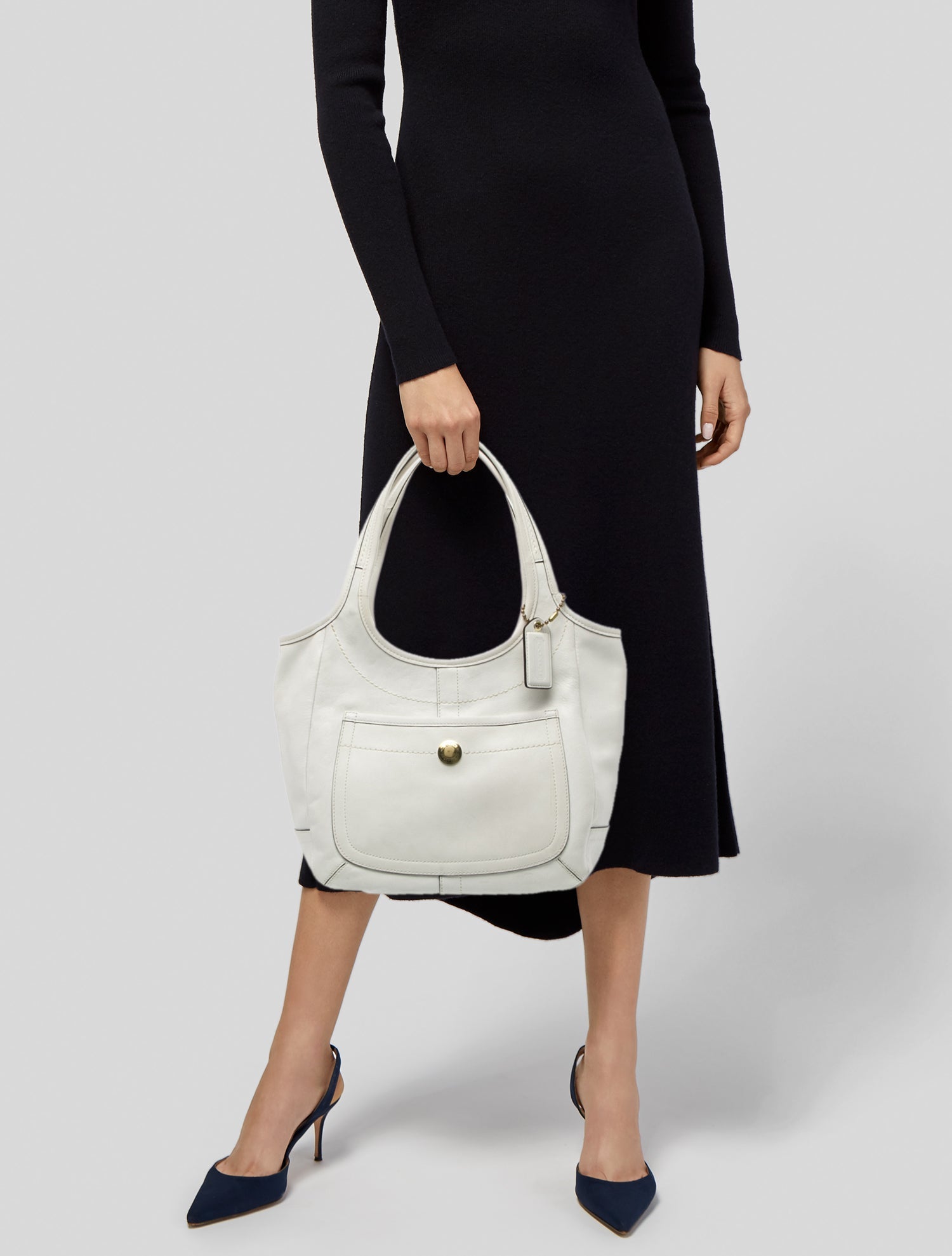 Coach Leather Top Handle Bag