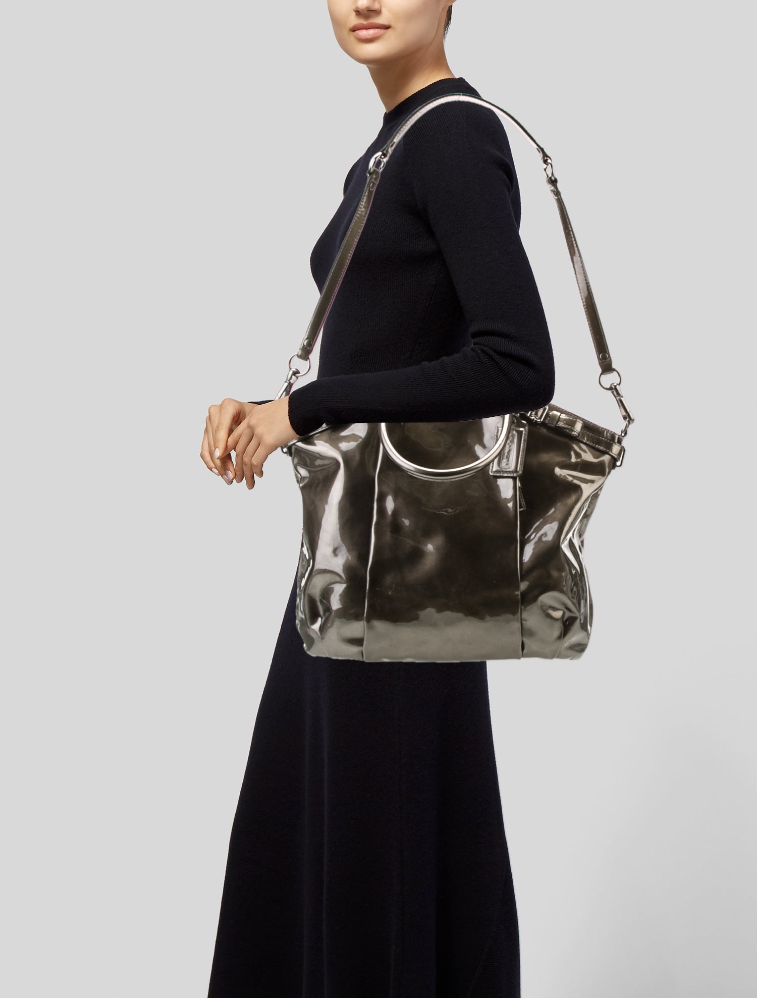 Coach Patent Leather Top Handle Bag