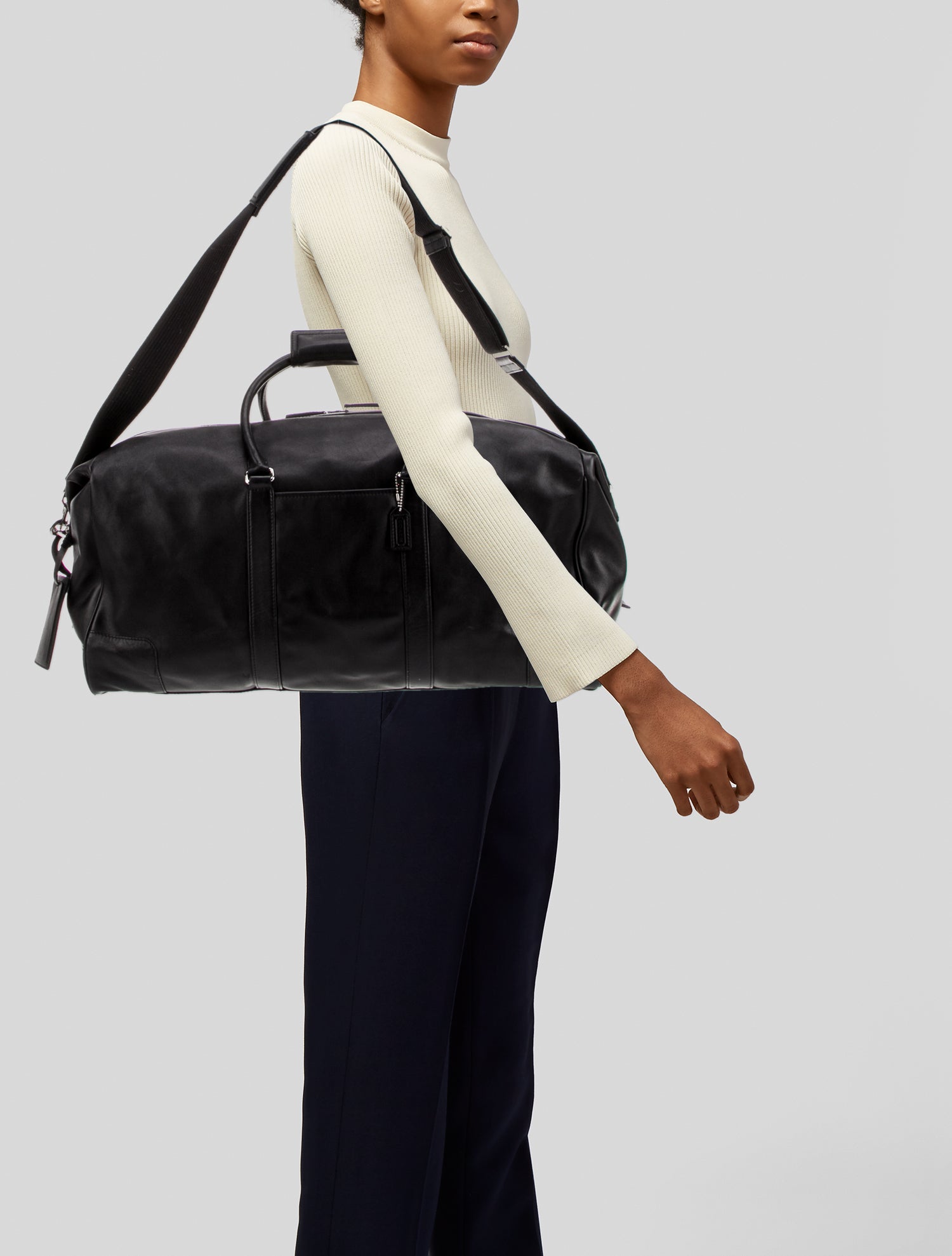 Coach Leather Weekender Bag