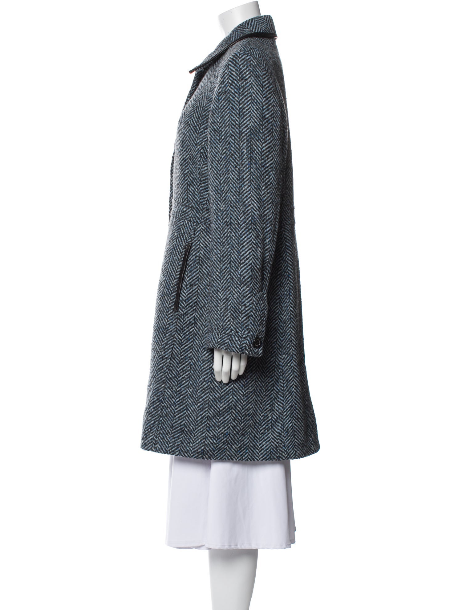 Coach Wool Tweed Pattern Coat