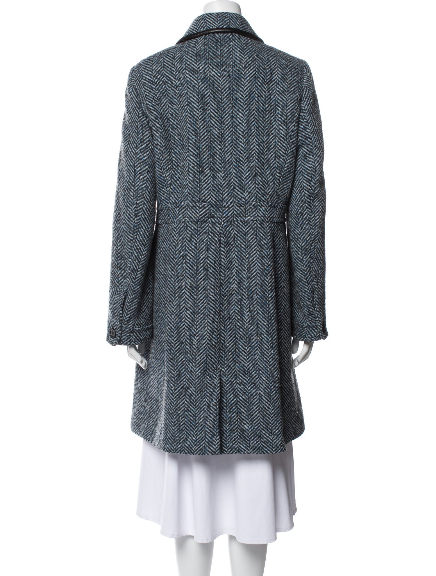 Coach Wool Tweed Pattern Coat