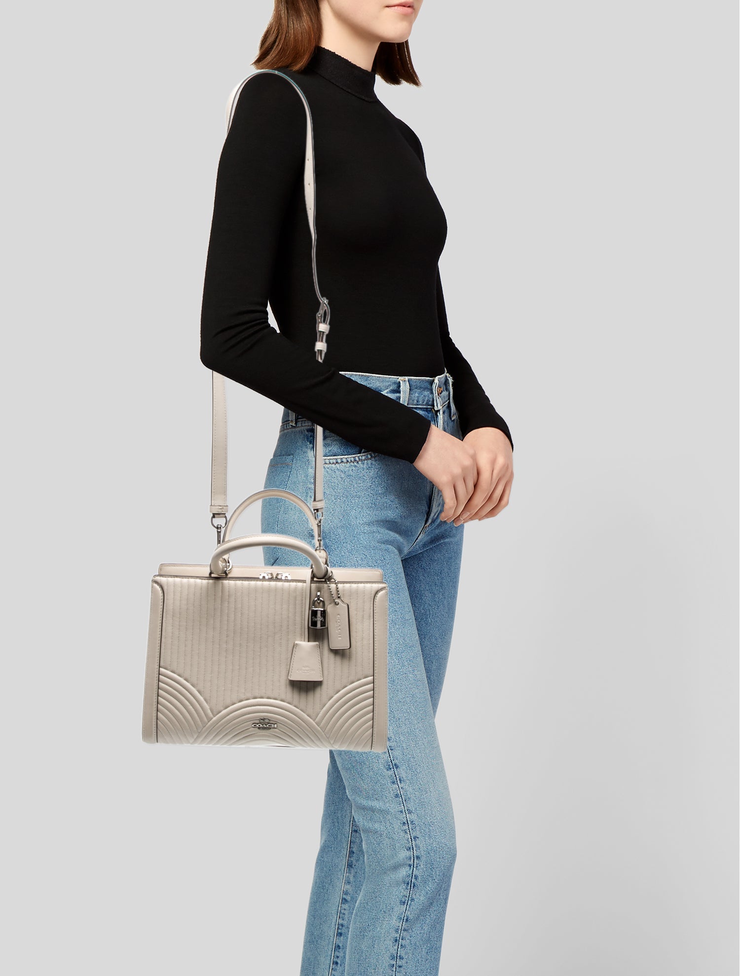 Coach Leather Top Handle Bag