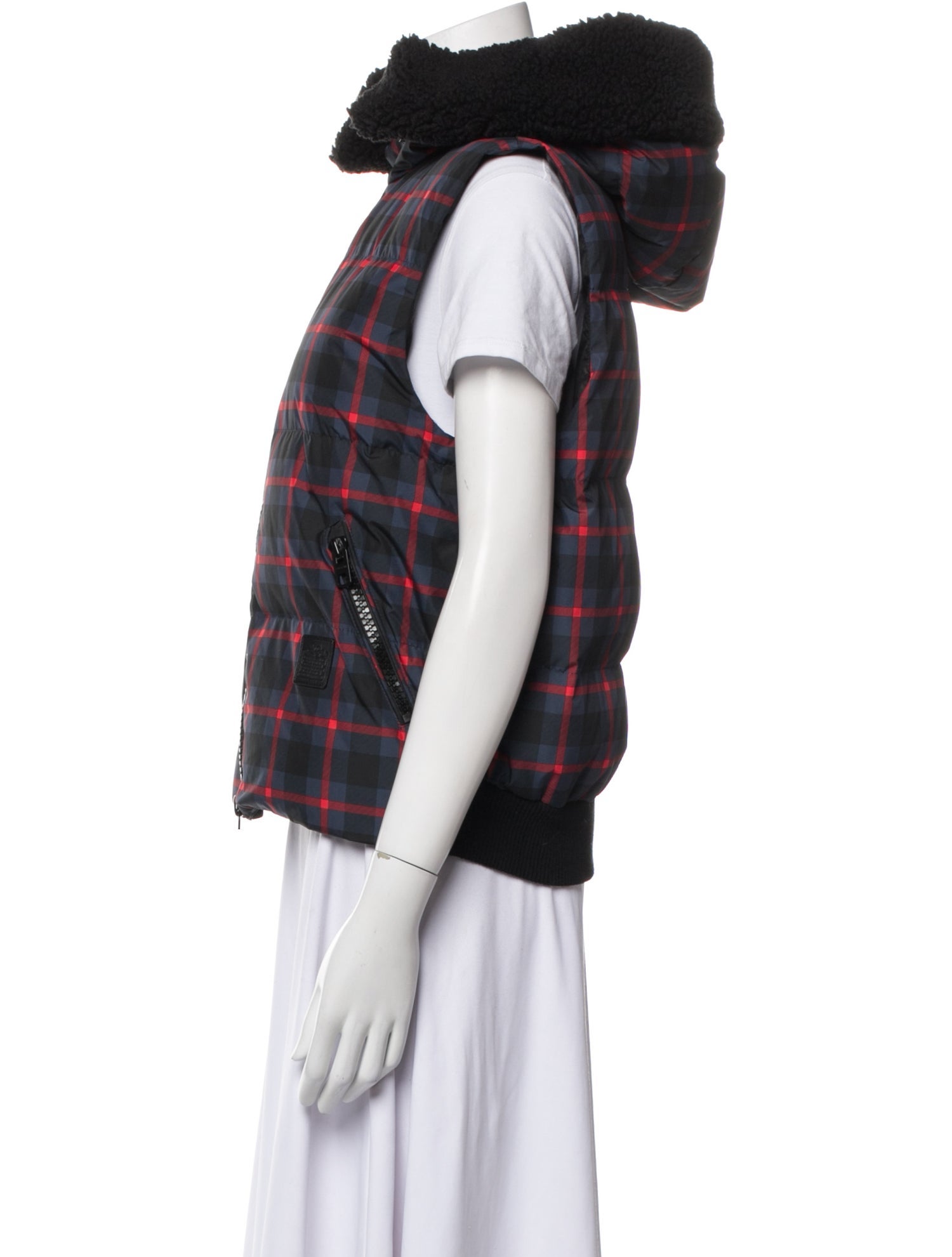Coach Plaid Print Vest