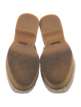 Coach Shearling Colorblock Pattern Mules