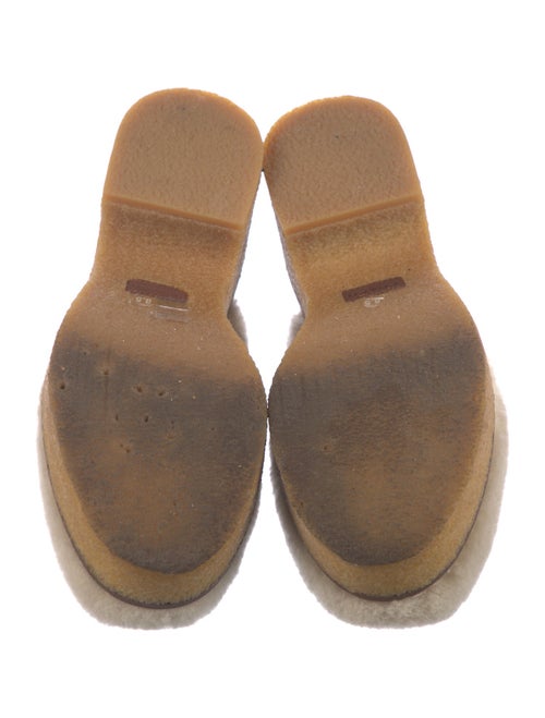 Coach Shearling Colorblock Pattern Mules